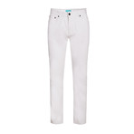 Twill Slim Stretch Jeans // White (36WX32L)