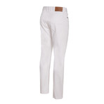 Twill Slim Stretch Jeans // White (36WX30L)