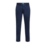 Cotton Stretch Slim-Fit Chinos // Navy (38WX32L)
