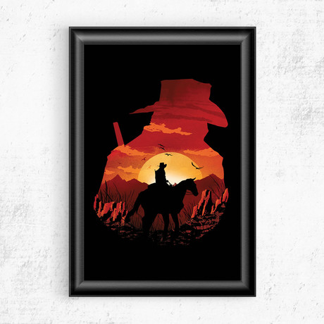 Red Dead Sunset (11"W x 17"H)