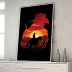 Red Dead Sunset (11"W x 17"H)