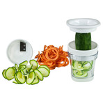 2-Blade Handheld Turning Vegetable Slicer + Spiralizer