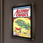 Superman // Issue #1 // MightyPrint™ Wall Art // Backlit LED Frame