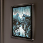 Batman // Under The Weather // Mightyprint™ Wall Art // Backlit LED Frame