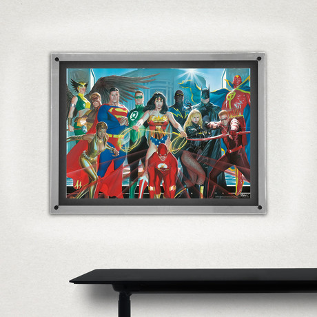 Justice League // Kingdom Come #2 // Mightyprint™ Wall Art // Backlit LED Frame