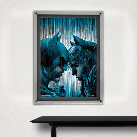 Batman // Under The Weather // Mightyprint™ Wall Art // Backlit LED Frame