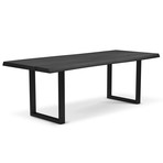 Brooks Dining Table // U Base + Ebonized Top // Black (79"L x 40"W x 30.75"D)
