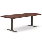 Brooks Dining Table // T Base + Americano Top // Pewter (79"L x 40"W x 30.75"D)