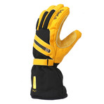 Leather Heated Work Gloves // Black + Yellow (S)