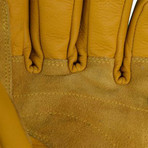 Leather Heated Work Gloves // Black + Yellow (S)