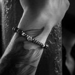 Duggan Bracelet // Silver + Black (Medium)