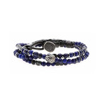 Espora Bracelet // Blue + Silver