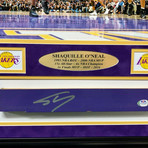 Shaquille O'Neal // Signed + Framed Game Used LA Lakers Floor