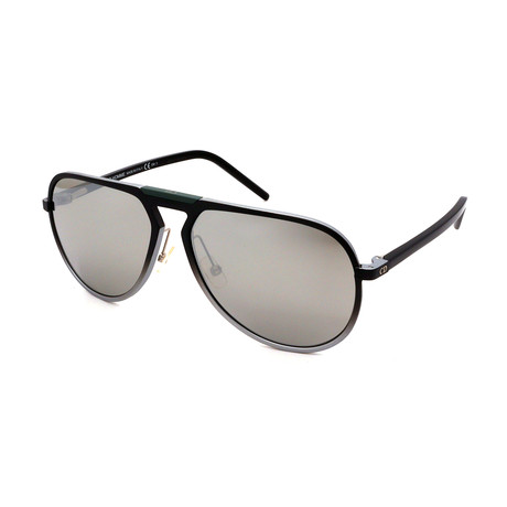 Men's AL132-T5B Sunglasses // Black + Gray + Silver Mirror