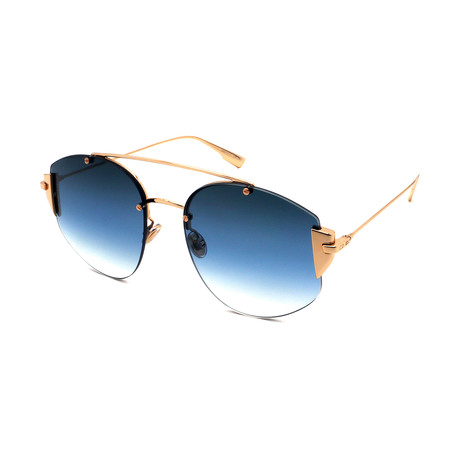 Unisex STRONGER-000 Sunglasses // Gold + Blue Gradient