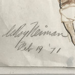 Original 1/1 LeRoy Neiman Hand Drawn Sketch Of Muhammad Ali