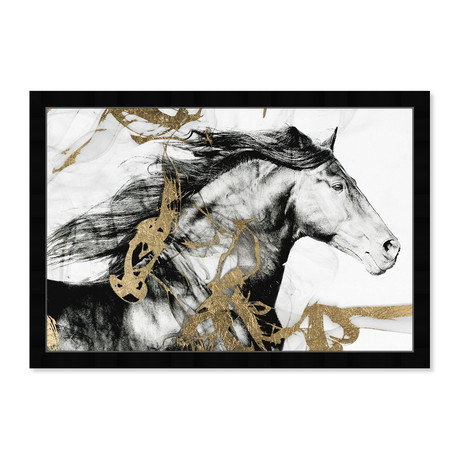 Gold and Black Beauty (18.0"H x 26.0"W x 0.5"D)