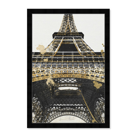 Eiffel Tower Gold Marbles (26.0"H x 18.0"W x 0.5"D)