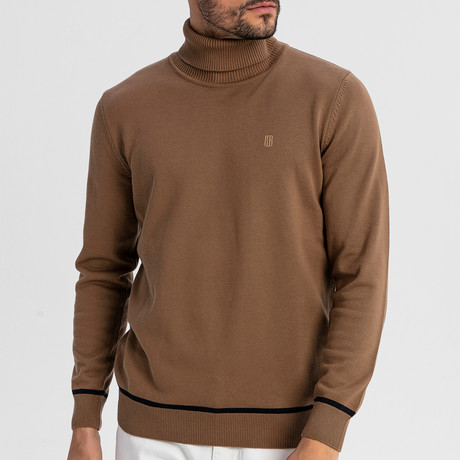 Wang Turtleneck Sweater // Brown (S)
