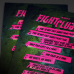 Fight Club Rules (17"H x 11"W x 0.1"D)