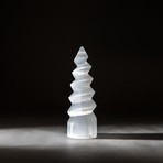 Polished Cats Eye Spiral Selenite Tower