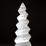 Polished Cats Eye Spiral Selenite Tower