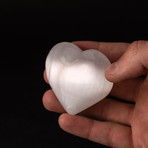 Polished Natural "Cat's Eye" Selenite Heart