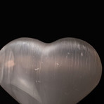 Polished Natural "Cat's Eye" Selenite Heart