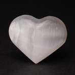 Polished Natural "Cat's Eye" Selenite Heart