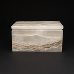 Rectangular Banded Onyx Jewelry Box