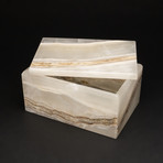 Rectangular Banded Onyx Jewelry Box