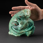 Polished Hand Carved Chrysocolla Iguana