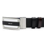 Fabazia Men’s Leather Reversible Belt // Black