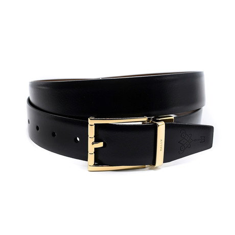 Men’s Adjustable + Reversible Calf Leather Belt // Black