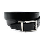 Astori Men’s Adjustable + Reversible Split Bovine Leather Belt // Black