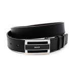 Fabazia Men’s Leather Reversible Belt // Black