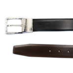 Astori Men’s Adjustable + Reversible Split Bovine Leather Belt // Black