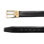 Men’s Adjustable + Reversible Calf Leather Belt // Black