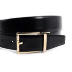 Men’s Adjustable + Reversible Calf Leather Belt // Black