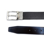 Shiff Men’s Calf Leather Adjustable + Reversible Dress Belt // Black