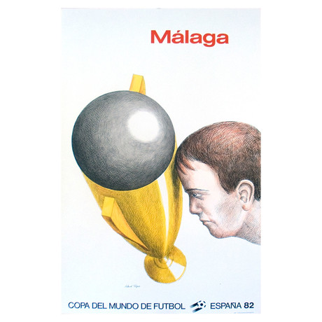 Roland Topor // Mundial Malaga FIFA World Cup // 1982 Lithograph