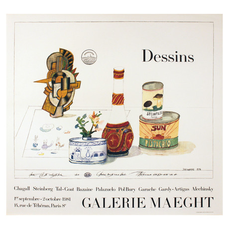 Saul Steinberg // Dessins // 1981 Offset Lithograph