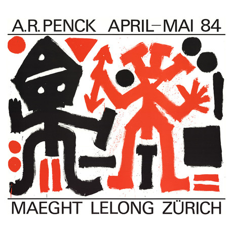 A.R. Penck // Maeght Lelong Zurich // 1984 Offset Lithograph