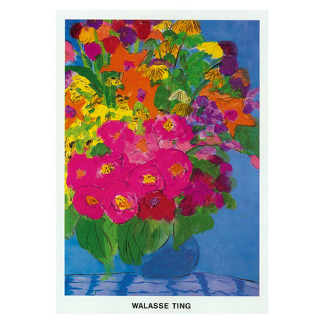 Walasse Ting // Flowers // 1989 Offset Lithograph