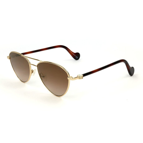 Moncler // Women's ML0058 Sunglasses // Gold + Havana