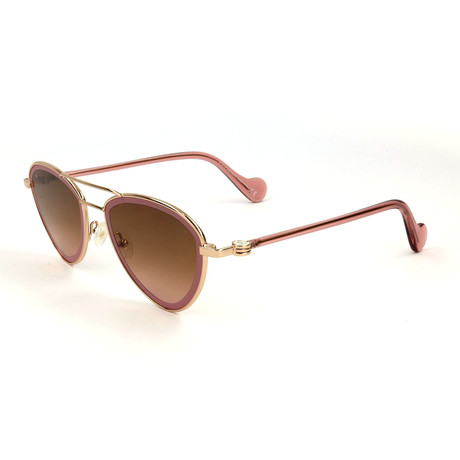 Moncler // Women's ML0058 Sunglasses // Pink + Gild