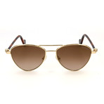 Moncler // Women's ML0058 Sunglasses // Gold + Havana