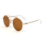 Moncler // Unisex ML0025-K Sunglasses // Gold + Brown