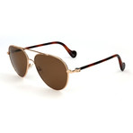 Moncler // Men's ML0056 Sunglasses // Gold + Havana