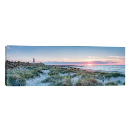 Sunset At The Dune Beach, Sylt, Schleswig-Holstein, Germany // Jan Becke (60"W x 20"H x 0.75"D)